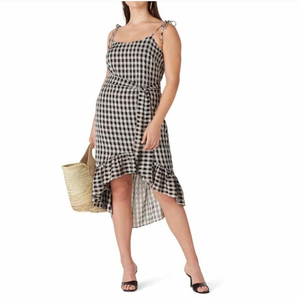 Cosmopolitan X Dress the Population Freya Dress Size Small Plaid Made In USA